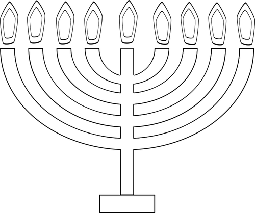 9 Chanukkah 蜡烛大纲的形象