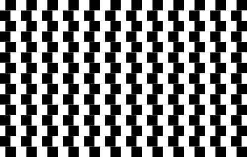 Image vectorielle de noir et blanc damier illusion