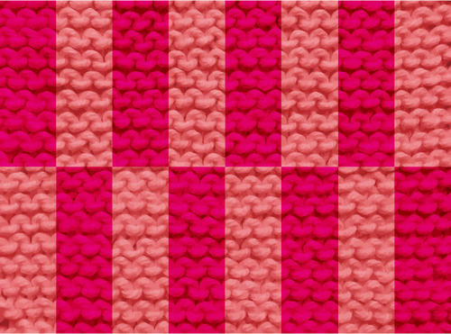 Lã em dois tons de rosa