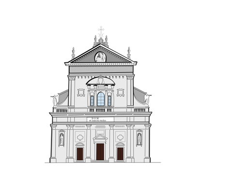 San Rocco kerk in Miasino vector afbeelding