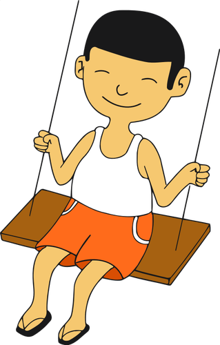 Boy on swing