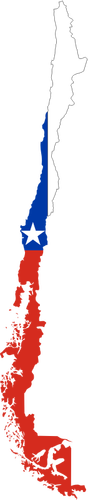 Mapa de bandeira do Chile