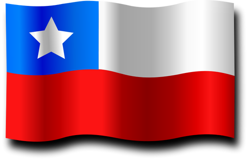 Zvlnění Chilská vlajka vektorový obrázek