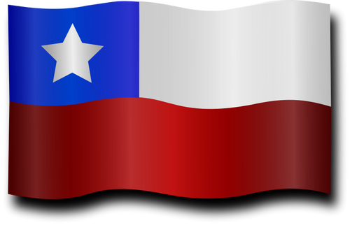 有风的智利国旗矢量剪贴画
