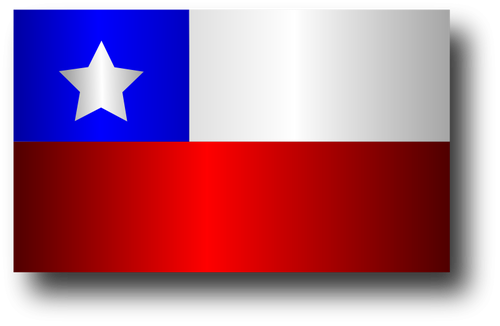 Düz Şili bayrağı vektör grafikleri