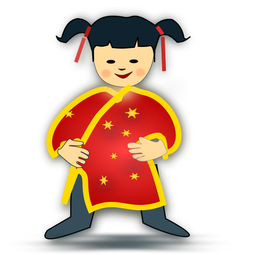 Fată chineză vectoriale