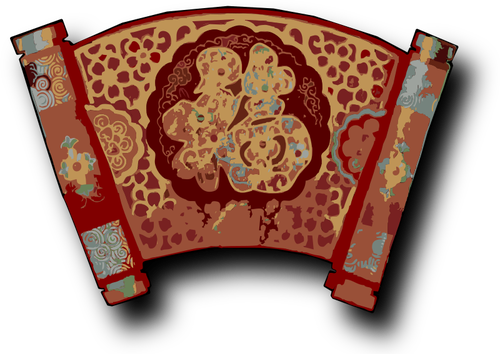 Red Chinese scroll