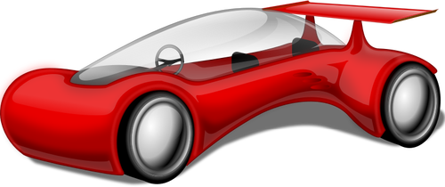 Illustrazione vettoriale futuristica auto rossa