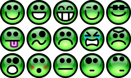 Conjunto brillante emoji