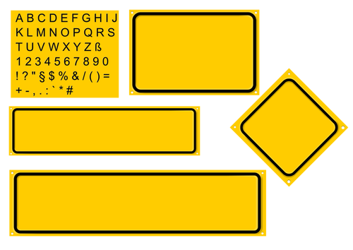 署名ビルダー設定ベクトル画像