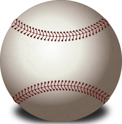 Image vector photo-réaliste de balle de baseball