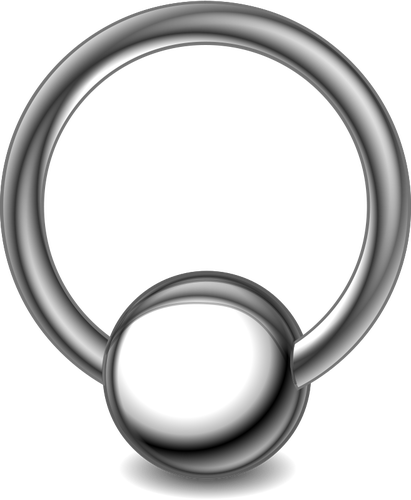 Illustrazione di body piercing anello vettoriale