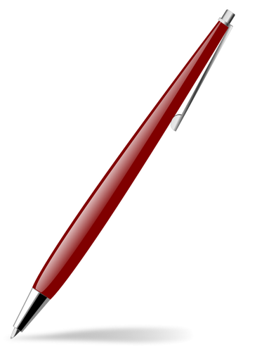 Image vectorielle stylo brillant rouge