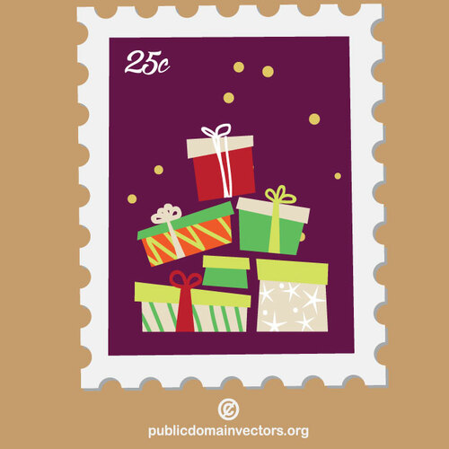 圣诞邮票与礼物