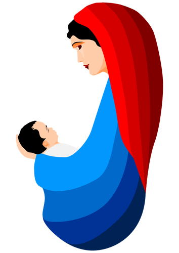 Virgin Mary and the infant Jesus