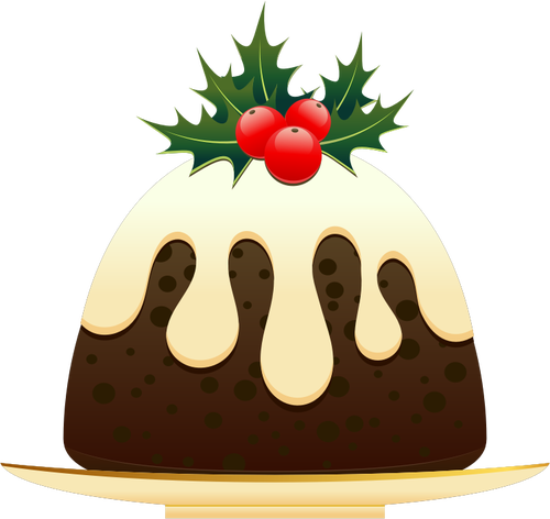 Pudding de Noël avec des graphiques vectoriels GUI