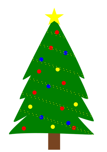 क्रिसमस का पेड़ रोशनी के साथ