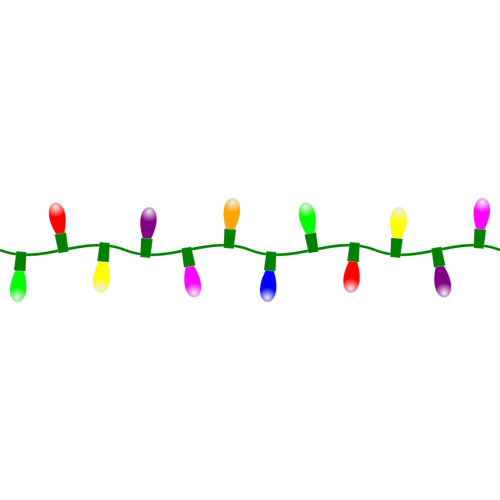 Image vectorielle de lumières de Noël animés