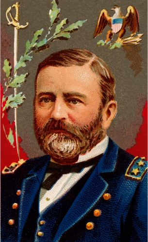 Portret de vector general Grant