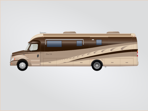 Ilustración de vector de motorhome clase C