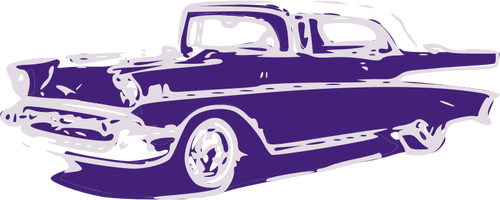 Purple classic car vector image