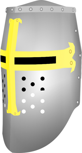 Crusader stor hjälm vektor illustration