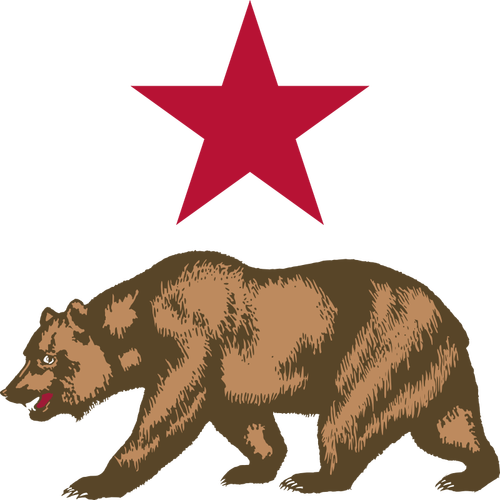 Vector de la imagen del oso y la estrella