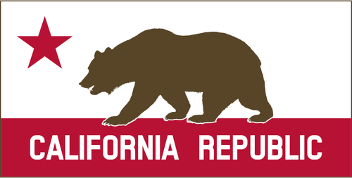 Illustration vectorielle de californien République bannière