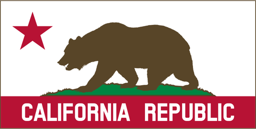 Californische Republiek vlag vector tekening