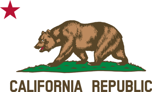 Detalle de la bandera de la República de California vector de imagen