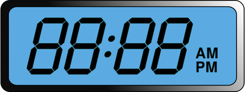 Image de vecteur numérique LCD horloge