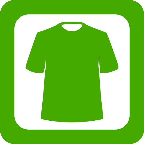 Vectorillustratie van groene vierkante kleding pictogram