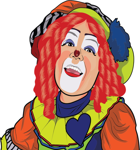 Ilustración de payaso colorido