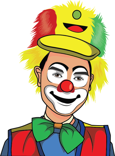 Kolorowy clown rysunek