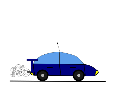 Desenho de carro azul