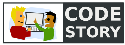 Code Story logo vector image