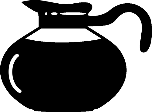 커피 포트 실루엣