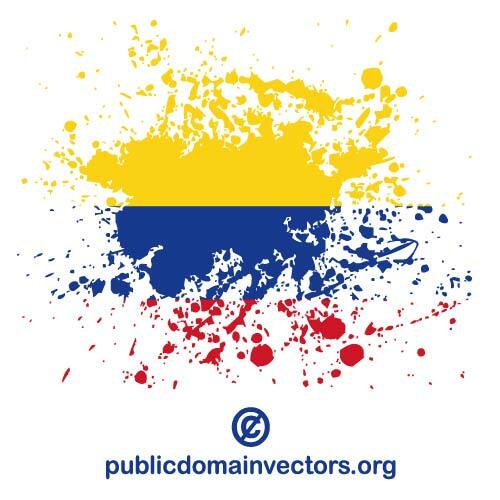 Salpicaduras de tinta de bandera colombiana