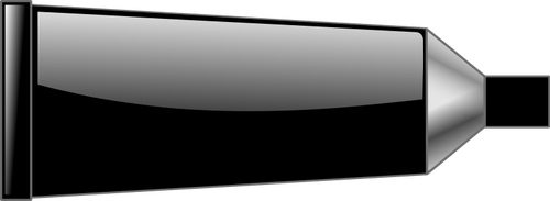 黒い色のチューブのベクター クリップ アート