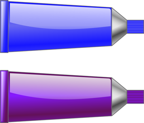 Vector de desen de tuburi de culoare albastru şi violet