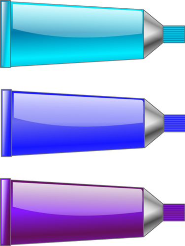 시안색, 파란색과 보라색 컬러 튜브