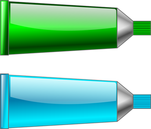 Vektorbild av gröna och cyan färg rör