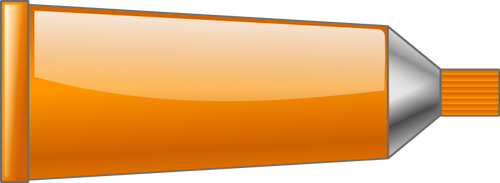 Vector drawing of orange colour tube