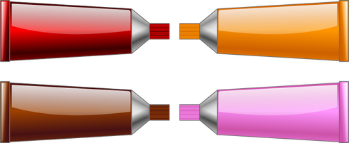 Zeichnung von rot, orange, braun und rosa Farbe Rohren