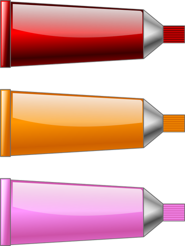 Ölfarbe-Rohre in verschiedenen Farben