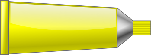 Gráficos vetoriais do tubo de cor amarela