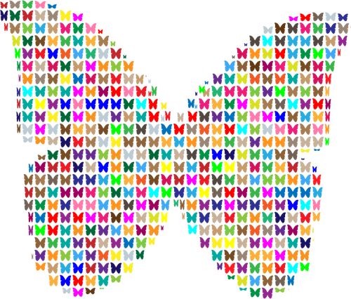 Kleurrijke fractal vlinder