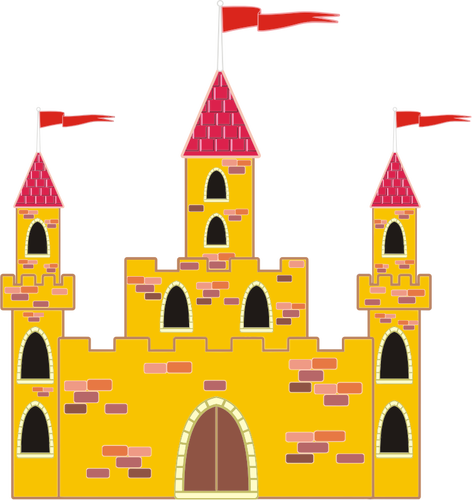 Bunte mittelalterliche Burg