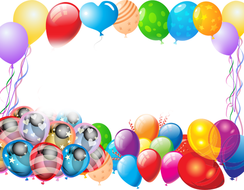 Balon warna-warni pesta