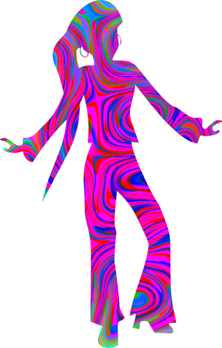 Colourful disco dancer